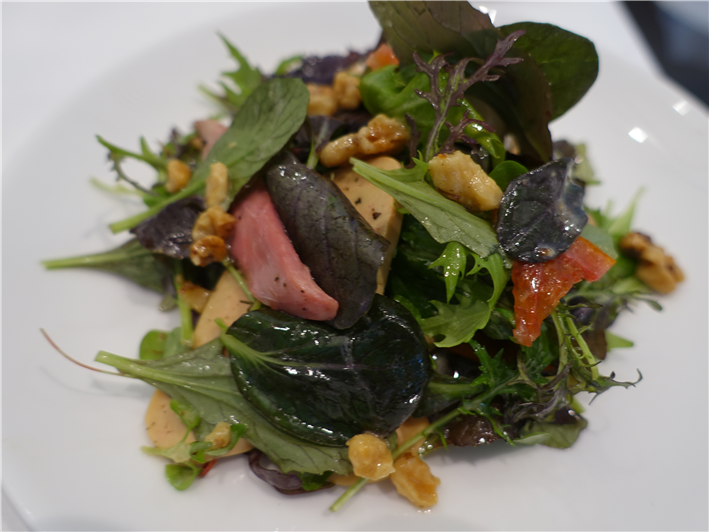 pigeon and foie gras salad